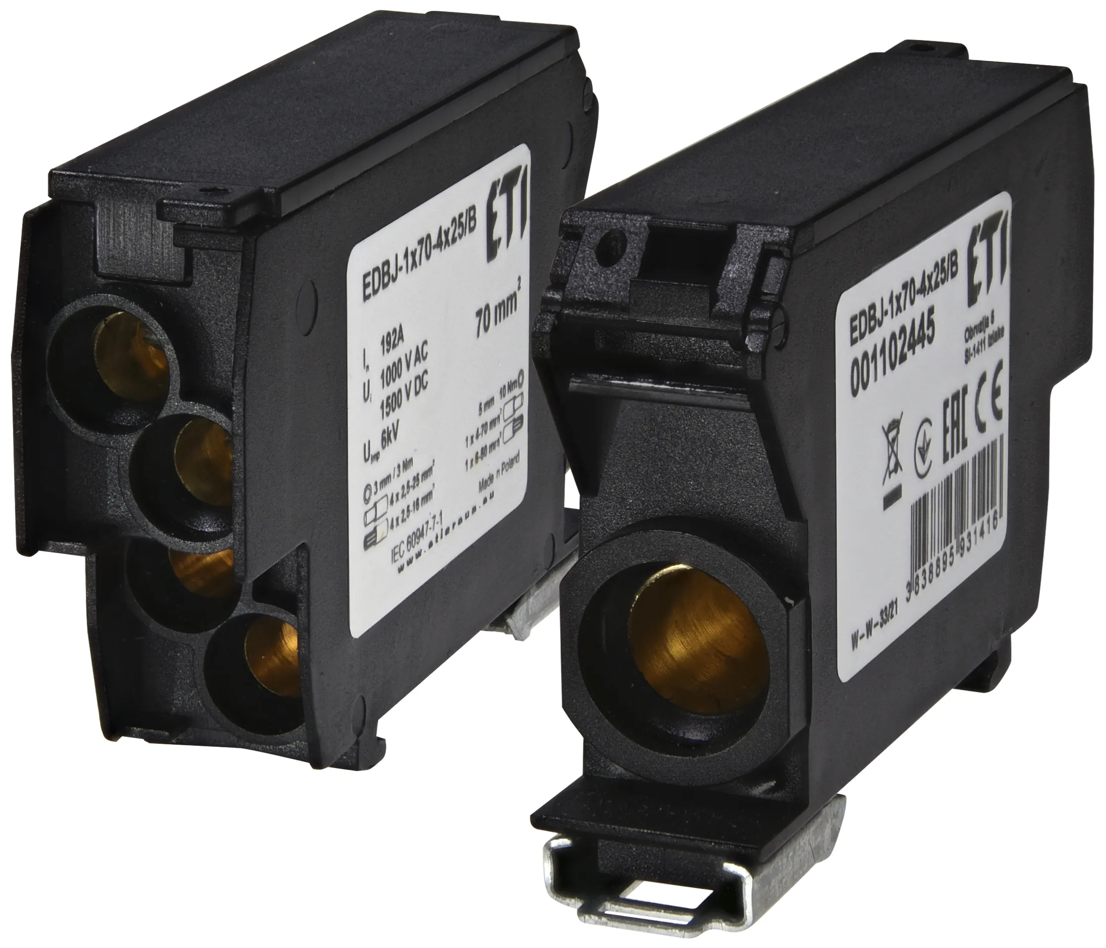 Bloc distribuție EDBJ-1x70-4x25/B 001102445