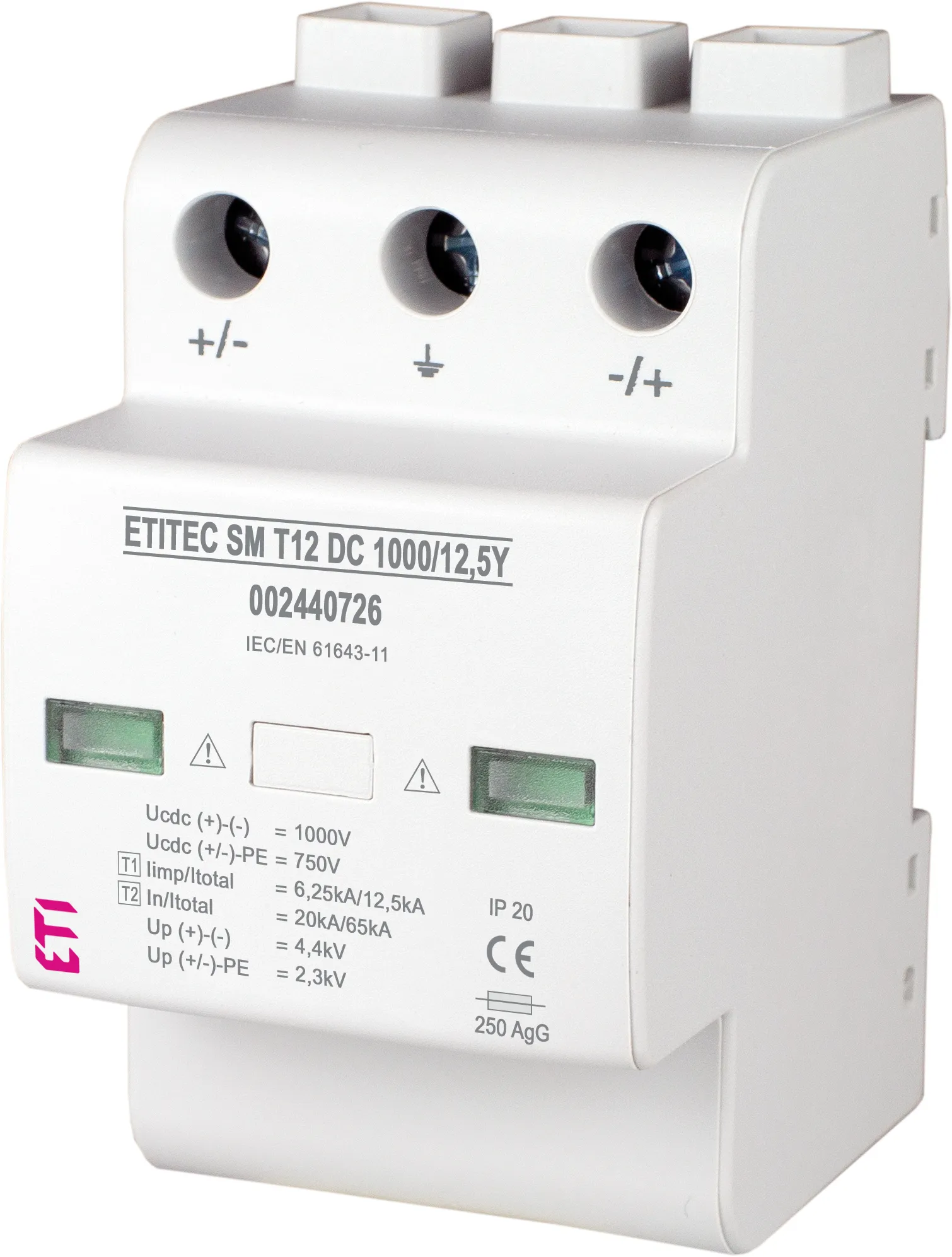 Protecție supratensiuni ETITEC SM T12 DC 1000/12,5 Y 002440726