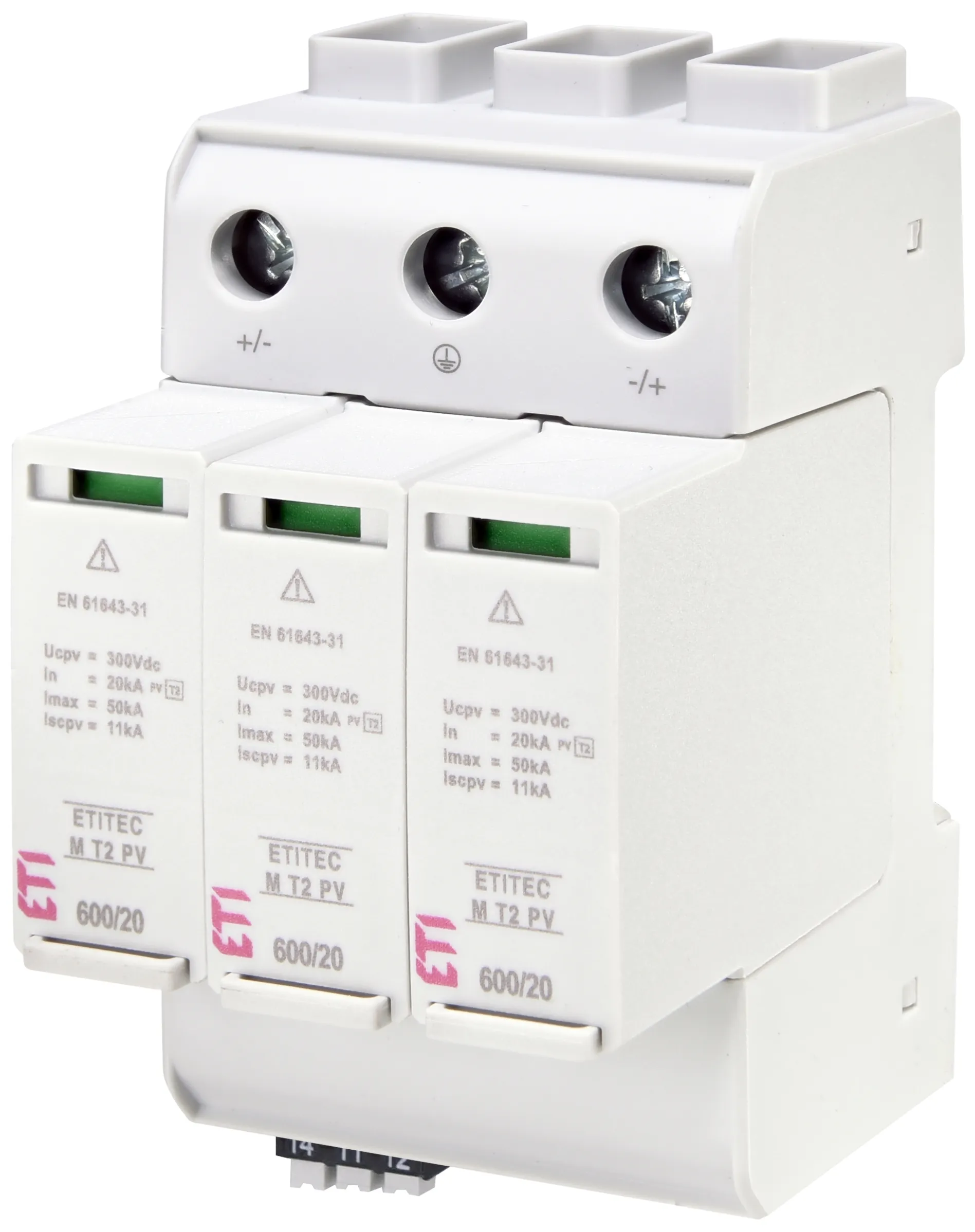 Protecție supratensiuni ETITEC M T2 PV 600/20 Y RC 002440736