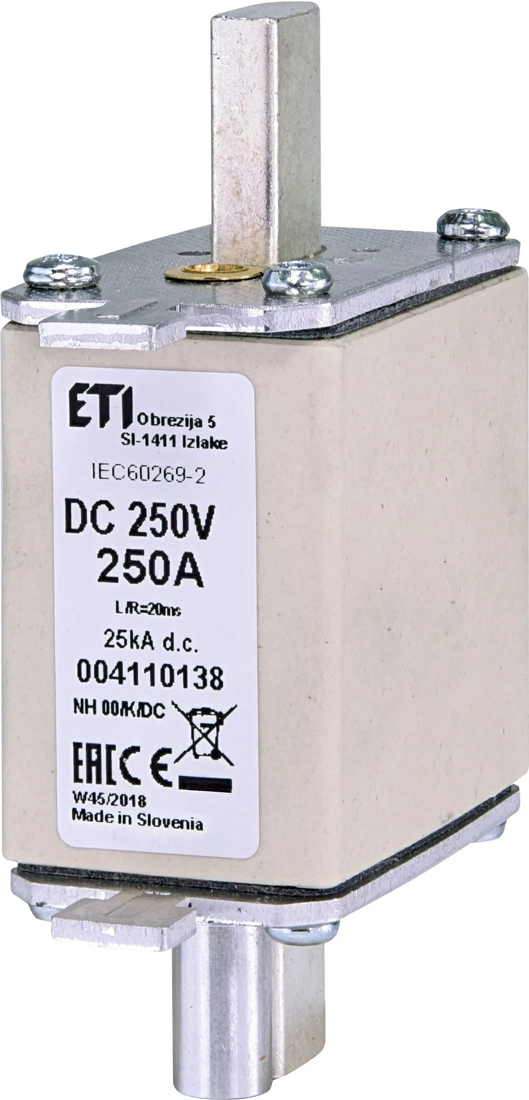 Element fuzibil NH00/K 250A/250V DC 004110138