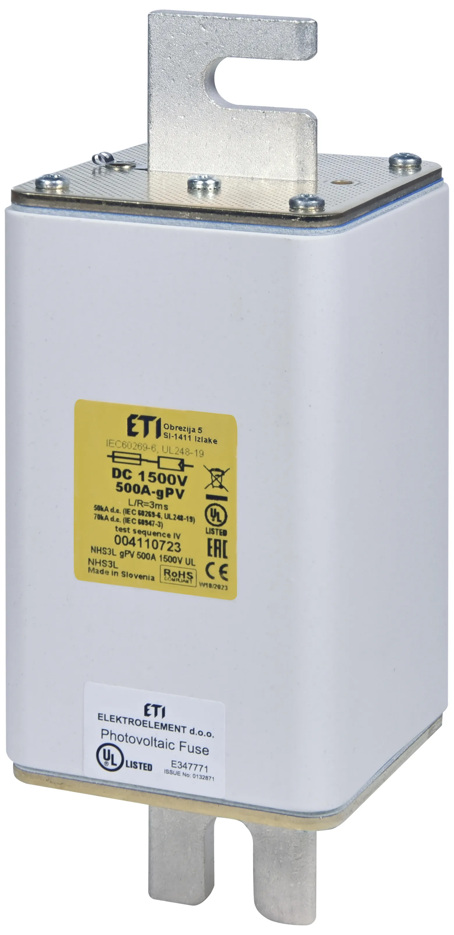 Siguranță NHS3L gPV 630A/1500V DC UL 004110648
