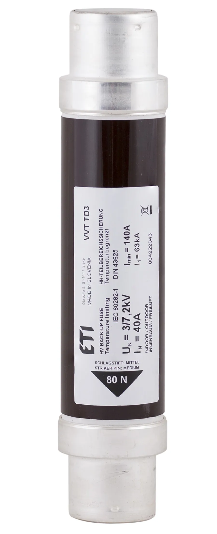 Siguranță VVA3 7,2kV/2A 004221103