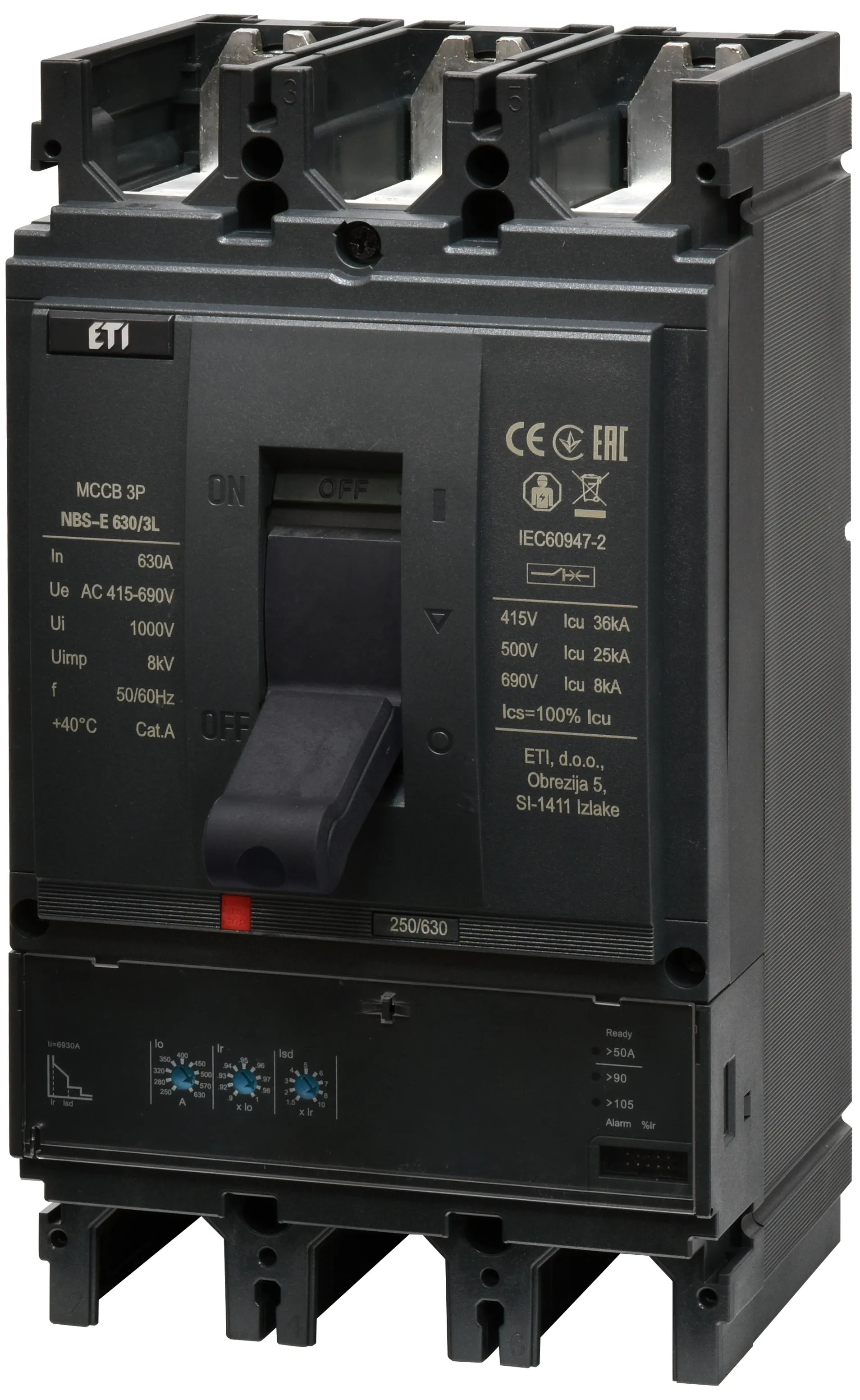 Întrerupător de circuit în car NBS-E 630/3L 630A 3P 004673139