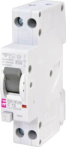 KZS-1M-UNI 1p+N AC C13/0.1