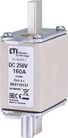 NH00/K 100A/250V DC