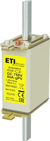 *NH1C gPV 40A/750V DC