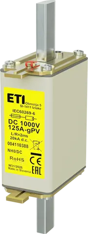 NH0 gPV 125A/1000V DC