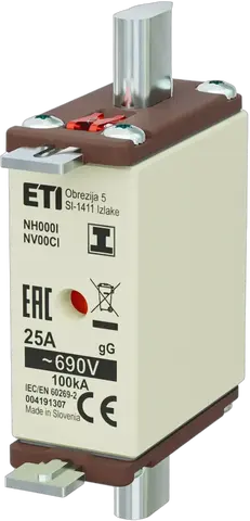 NH000/I gG 25A/690V