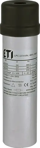 LPC 2,5 kVAr, 400V, 50Hz