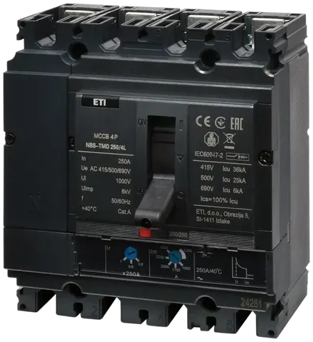 NBS-TMD 250/4L 200A 4P